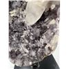 Image 10 : 13  X 9 INCH  AMETHYST WITH SUGAR COATED CALCITE ON STAND FROM BRAZIL