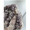 Image 8 : 13  X 9 INCH  AMETHYST WITH SUGAR COATED CALCITE ON STAND FROM BRAZIL
