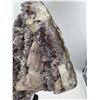 Image 9 : 13  X 9 INCH  AMETHYST WITH SUGAR COATED CALCITE ON STAND FROM BRAZIL