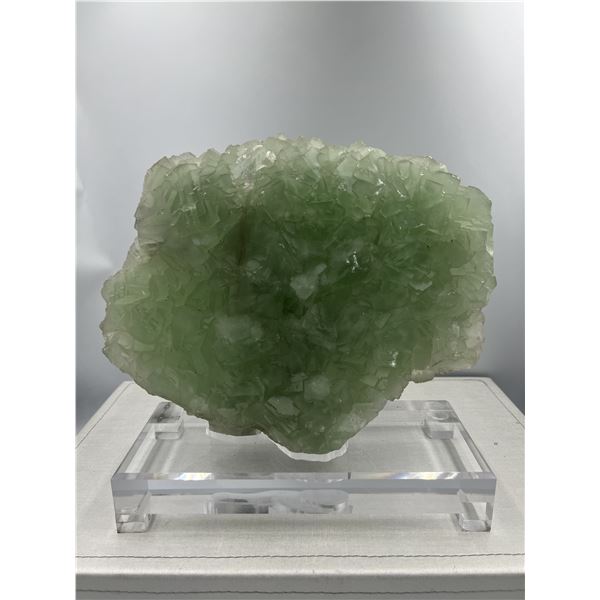 10.5 x 8.5 INCH LARGE GREEN FLUORITE SPECIMEN COLLECTOR PIECE
