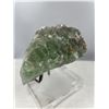 Image 2 : 8 X 7 INCH RARE FORMATION  PURPLE AND GREEN FLUORITE WITH BARITE ON STAND