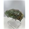 Image 3 : 8 X 7 INCH RARE FORMATION  PURPLE AND GREEN FLUORITE WITH BARITE ON STAND