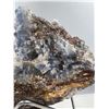 Image 6 : 9 X 11 INCH FLUORITE WITH FLOWER CALCITE QUARTZ ON STAND
