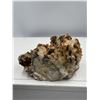 Image 4 : 6 X 4.5  INCH DOG TOOTH RED CALCITE SPECIMEN WITH PYRITE ON STAND