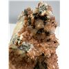 Image 8 : 6 X 4.5  INCH DOG TOOTH RED CALCITE SPECIMEN WITH PYRITE ON STAND