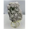 Image 2 : 5 X 3 INCH GREEN FLUORITE WITH CALCITE SPECIMEN ON STAND