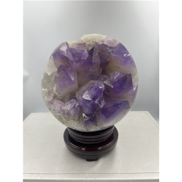23 INCH  CIRCUMFERENCE  LARGE  AMETHYST SPHERE FROM BOLIVIA