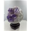 Image 3 : 23 INCH  CIRCUMFERENCE  LARGE  AMETHYST SPHERE FROM BOLIVIA