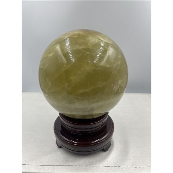 19 INCH CIRCUMFERENCE NATURAL CITRINE SPHERE FROM BRAZIL