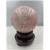 Image 1 : 16 1/2 INCH CIRCUMFERENCE  ROSE QUARTZ SPHERE FROM BRAZIL