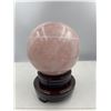 Image 3 : 16 1/2 INCH CIRCUMFERENCE  ROSE QUARTZ SPHERE FROM BRAZIL