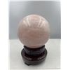 Image 4 : 16 1/2 INCH CIRCUMFERENCE  ROSE QUARTZ SPHERE FROM BRAZIL