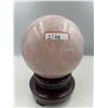Image 5 : 16 1/2 INCH CIRCUMFERENCE  ROSE QUARTZ SPHERE FROM BRAZIL