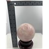 Image 7 : 16 1/2 INCH CIRCUMFERENCE  ROSE QUARTZ SPHERE FROM BRAZIL