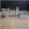 Image 1 : Vintage Crystal Pinwheel - butterdish, vase, etc.