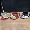 Image 3 : lot of 3 1992 cartoon mugs made of plastic