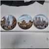 Image 1 : 3 decorative plates- 1 with notre dame