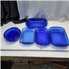 Image 1 : Blue glassware- baking dishes