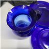 Image 2 : Blue glassware- pitcher and plates