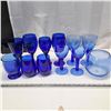 Image 1 : Blue glassware- cups and bowls