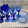 Image 2 : Blue glassware- cups and bowls