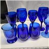 Image 3 : Blue glassware- cups and bowls