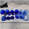 Image 4 : Blue glassware- cups and bowls