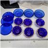 Image 1 : Blue glassware- bowls and plates