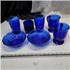 Image 1 : Blue glassware- cups and bowls