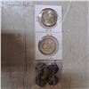 Image 1 : 2 usa half dollar coins and various 1 cent coins