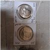 Image 3 : 2 usa half dollar coins and various 1 cent coins