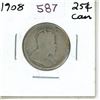 Image 1 : 1908 Canadian Silver Twenty Five Cents