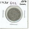 Image 1 : 1938 Canadian Silver Twenty Five Cents