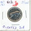 Image 1 : 1967 Canadian Silver Twenty Five Cents