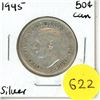 Image 1 : 1945 Canadian Silver Fifty Cents - Far 4