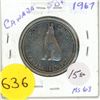 Image 1 : 1967 Canadian Silver Fifty Cents