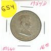 Image 1 : 1954 USA Silver Half Dollar - D