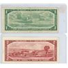 Image 2 : 1954 Canadian One and Two Dollar Bill