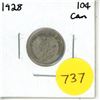 Image 1 : 1928 Canadian Silver Ten Cents