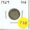 Image 1 : 1929 Canadian Silver Ten Cents