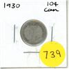 Image 1 : 1930 Canadian Silver Ten Cents