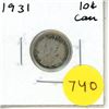 Image 1 : 1931 Canadian Silver Ten Cents