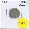 Image 1 : 1933 Canadian Silver Ten Cents