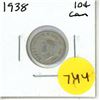 Image 1 : 1938 Canadian Silver Ten Cents