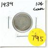 Image 1 : 1939 Canadian Silver Ten Cents