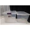 Image 1 : (1) Sterilite 62L and (1) Type A 50 clear strage container.
