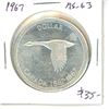 Image 1 : 1967 Canadian Silver Dollar Centennial Canada Goose
