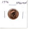 Image 1 : 1996 Canadian Penny Specimen Part of the specimen Set