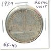 Image 1 : 1939 Canadian Silver Dollar. One Year Type that celebrates the first Royal Visit to Canada. EF-40.
