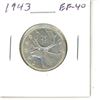 Image 1 : 1943 Canadian Silver 25 Cents. World War II issue. EF-40.